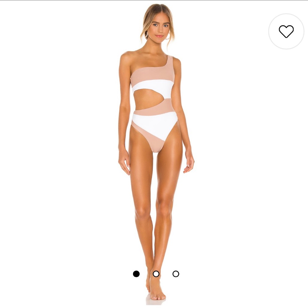 Revolve Rumba One Piece in White & Nude by 
Camila Coelho